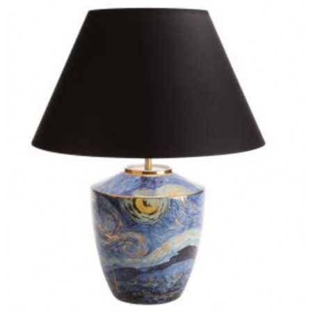 Lampa stołowa czarna Starry Night Vincent van Gogh Goebel