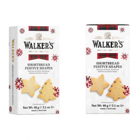 Ciastka Walkers Shortbread Festive Shapes 60g